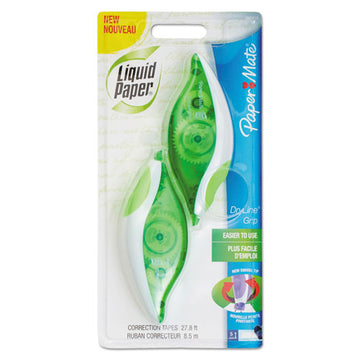 Paper Mate® Liquid Paper® Dryline Grip Correction Tape, Non-refillable, 1-5" X 335", 2-pack freeshipping - TVN Wholesale